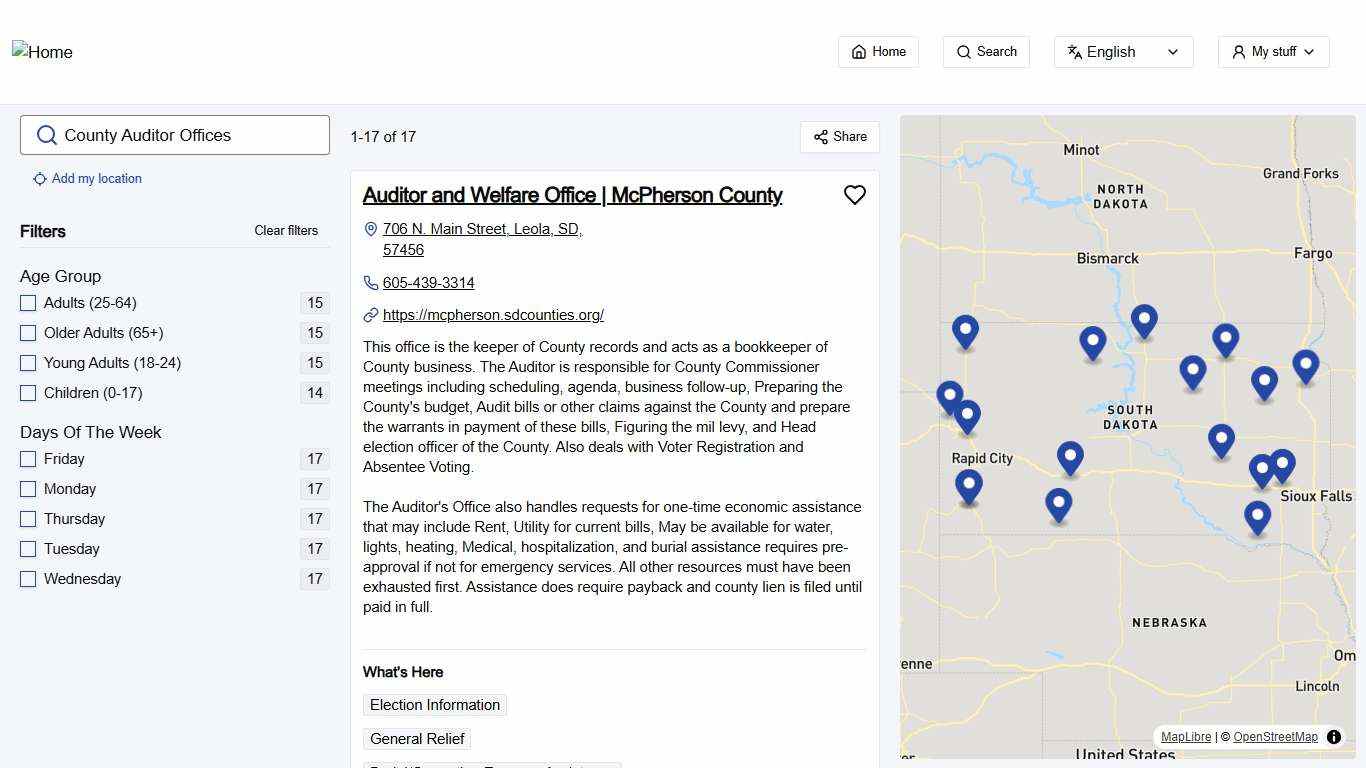 County Auditor Offices - 17 results